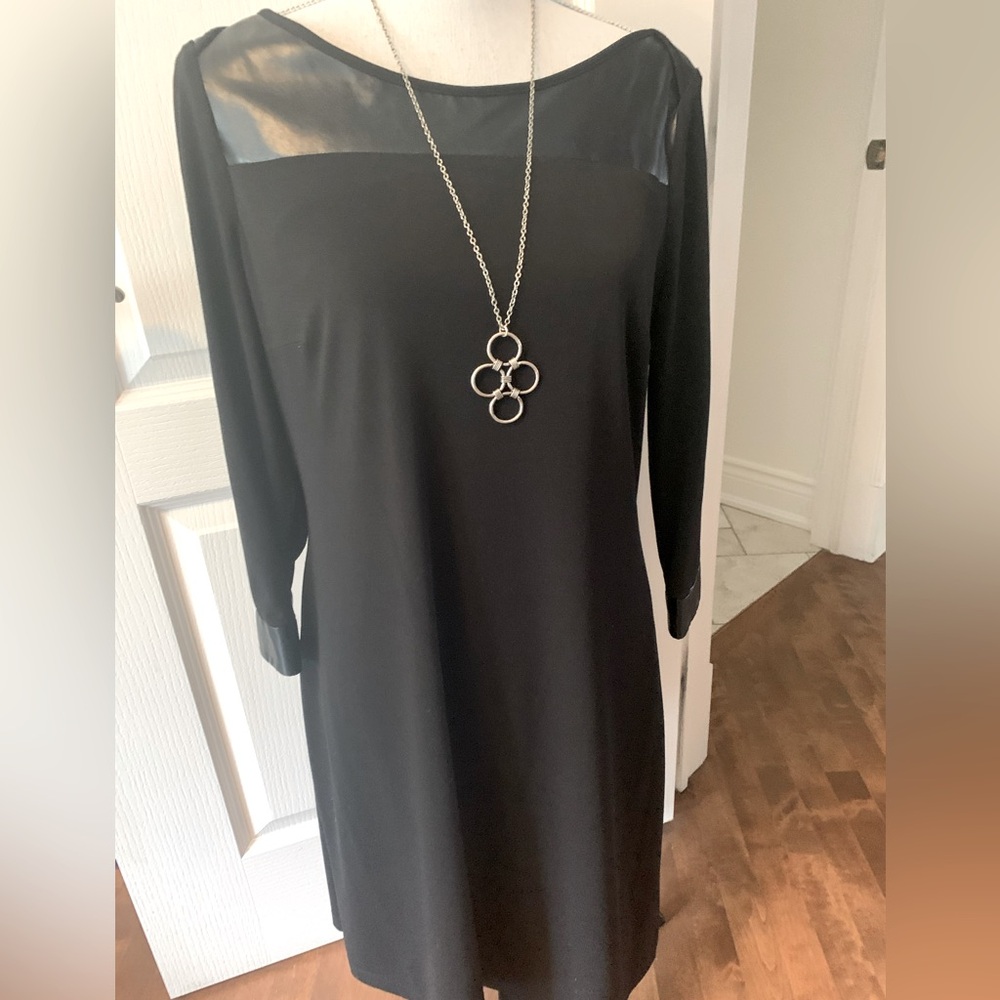 Marc New York Black Dress with vegan Leather Detail